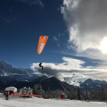 Vol à skis avec la Skin 3 P, Passy Plaine Joux, vente au LOU PACHRAN